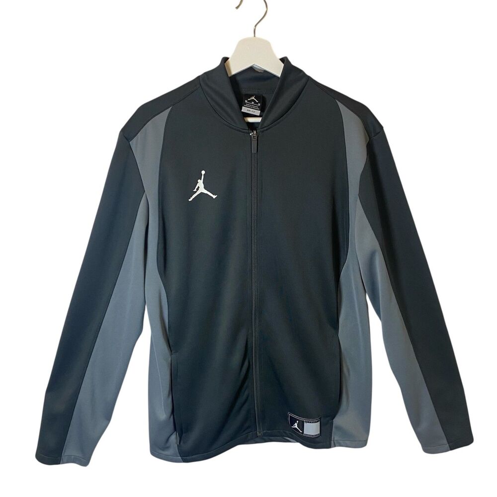 Nike Air Jordan Dri-Fit Jacket Jumpman Men Sz M Black Grey Track 824707-060